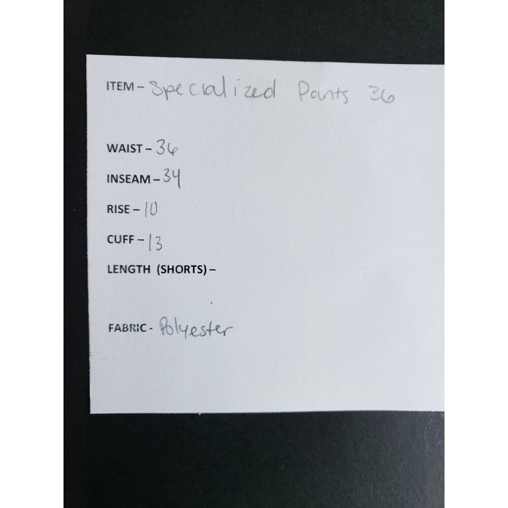 Specialized Mens Size 36 Black Cycling Pants Adjustable Waist - Picture 11 of 11